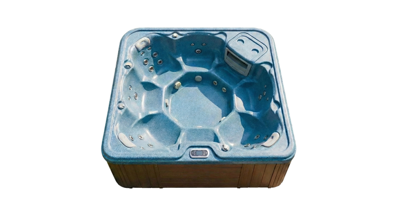 Hot tub diagram showing cleaning areas